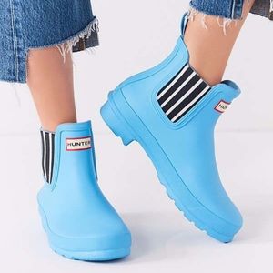 Hunter Original Women's Blue Stripe Chelsea Boots